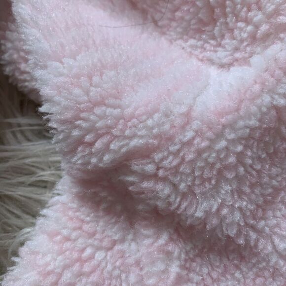 Triboro Infant baby body suit hooded catsuit pink 0-3 mos fuzzy soft 3496 - Picture 8 of 11